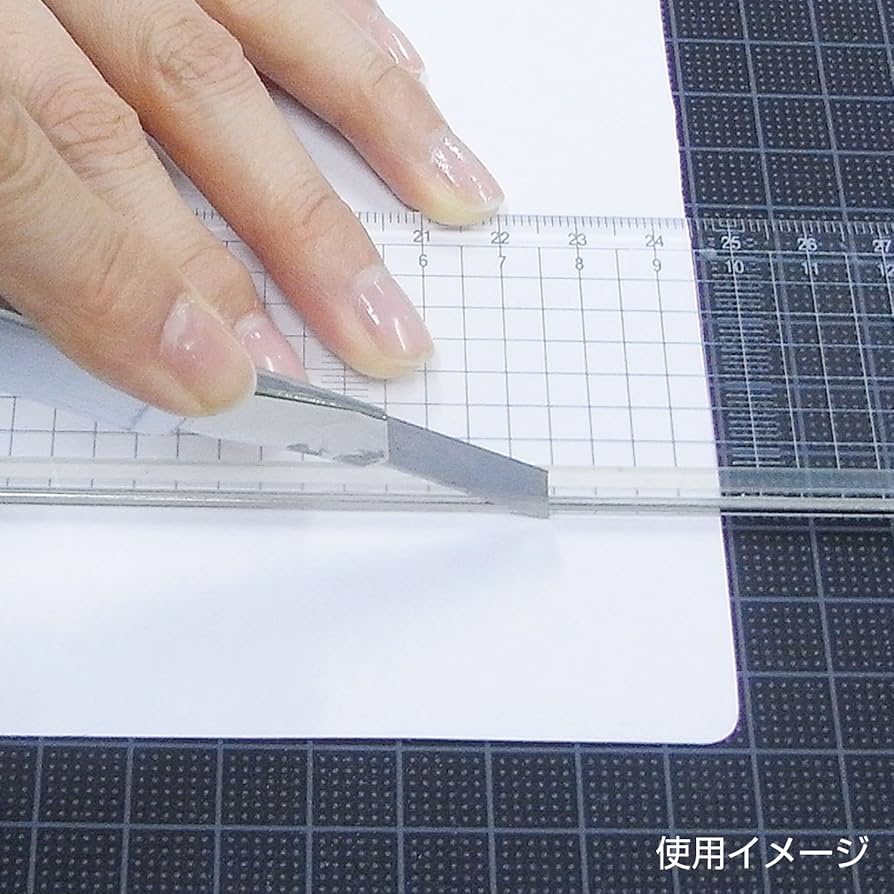 Amazon.co.jp: ウチダ カッティング定規 すべり止め付 15cm 014